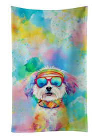 Bichon Frise Hippie Dawg Kitchen Towel Dish Cloths Guest Hand Towel Decorative Bathroom Towel for Face,Tea, Dishcloth, Kitchen and Bath