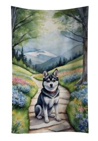 Alaskan Klee Kai Spring Garden Kitchen Towel Dish Cloths Guest Hand Towel Decorative Bathroom Towel for Face,Tea, Dishcloth, Kitchen and Bath