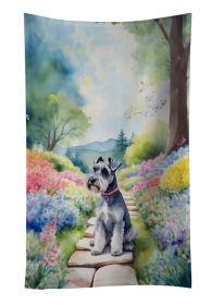 Schnauzer Spring Path Kitchen Towel Dish Cloths Guest Hand Towel Decorative Bathroom Towel for Face,Tea, Dishcloth, Kitchen and Bath