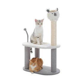 Indoor Alpaca-Shaped Cat Tree with Sisal Scratching Post