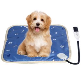 Pet Heating Pad Electric Dog Cat Heating Mat Waterproof Warming Blanket with 9 Heating Levels 4 Timer Setting Constan On Function Chewing-resista (Type: 9 Heating Levels, size: S(45X45CM))